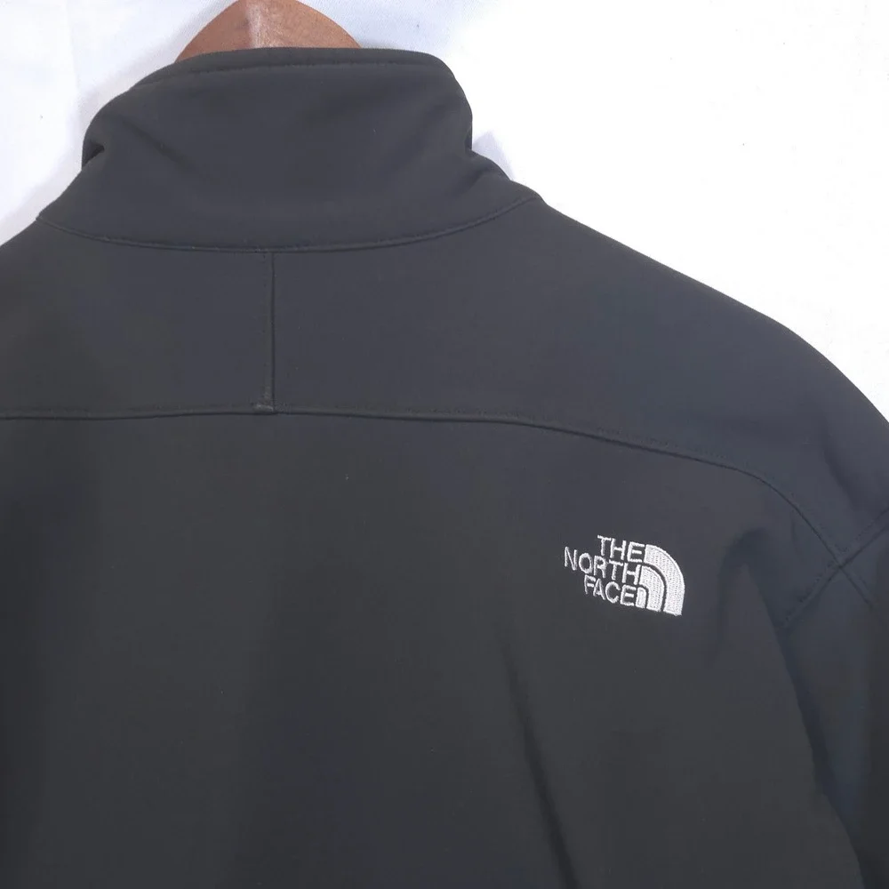 The North Face Mens Apex Bionic Softshell Jacket L Black Windproof Fleece Lined
